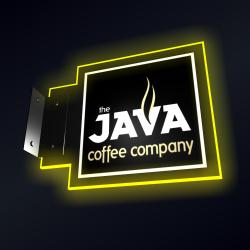 Illuminated sign Java with led lights from Osram