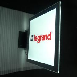 Lichtreclame Legrand met led lights van Osram